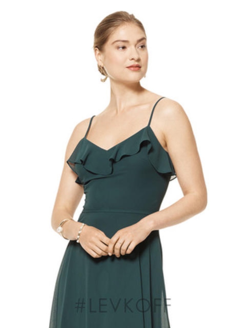NWT BILL LEVKOFF EVERGREEN GOWN SIZE 14